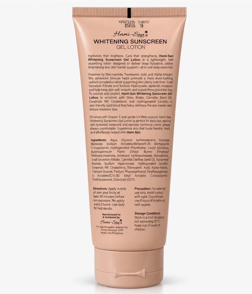 Hami-San Sunscreen Gel Lotion SPF 70+ 250mL