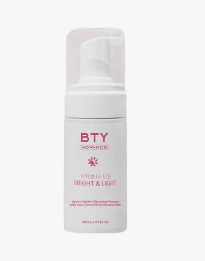 BTY ADVANCE BRIGHT & LIGHT Amino Gentle Cleansing Mousse with Yuzu Ceramide & Niacinamide - 100ml