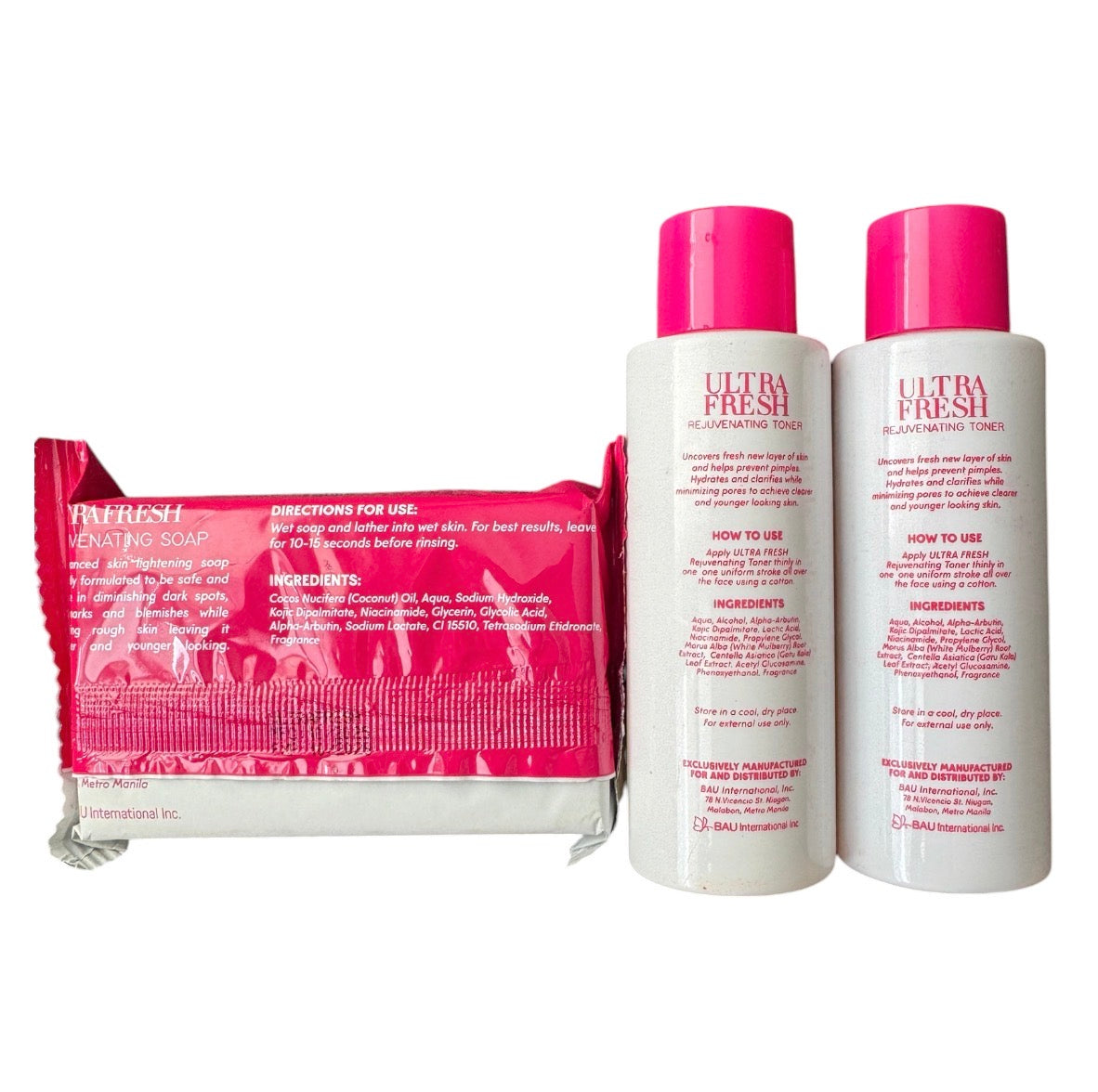 Hikari Ultrafresh Rejuvenating toners 2x(60ml each) and 1 Soap (110g)