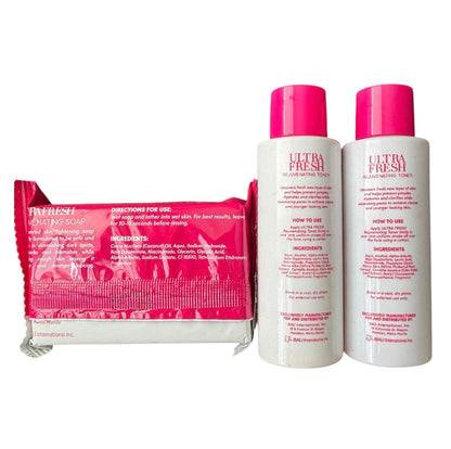 Hikari Ultrafresh Rejuvenating toners 2x(60ml each) and 1 Soap (110g)