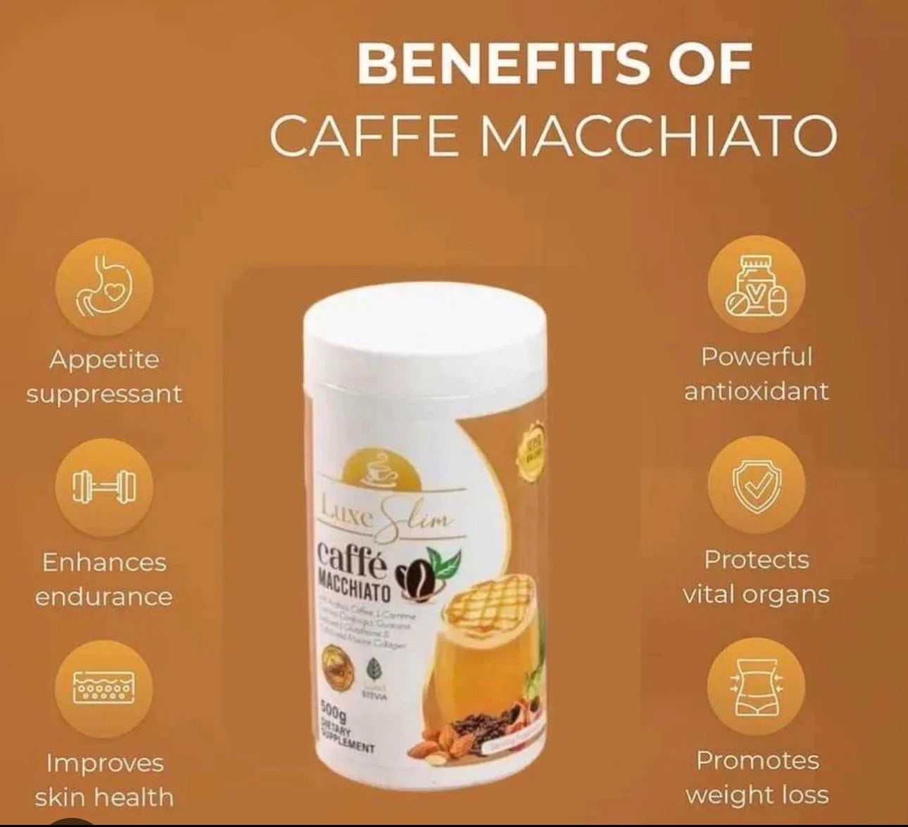 Luxe Slim Half Kilo Caffe MACCHIATO Drink Mix