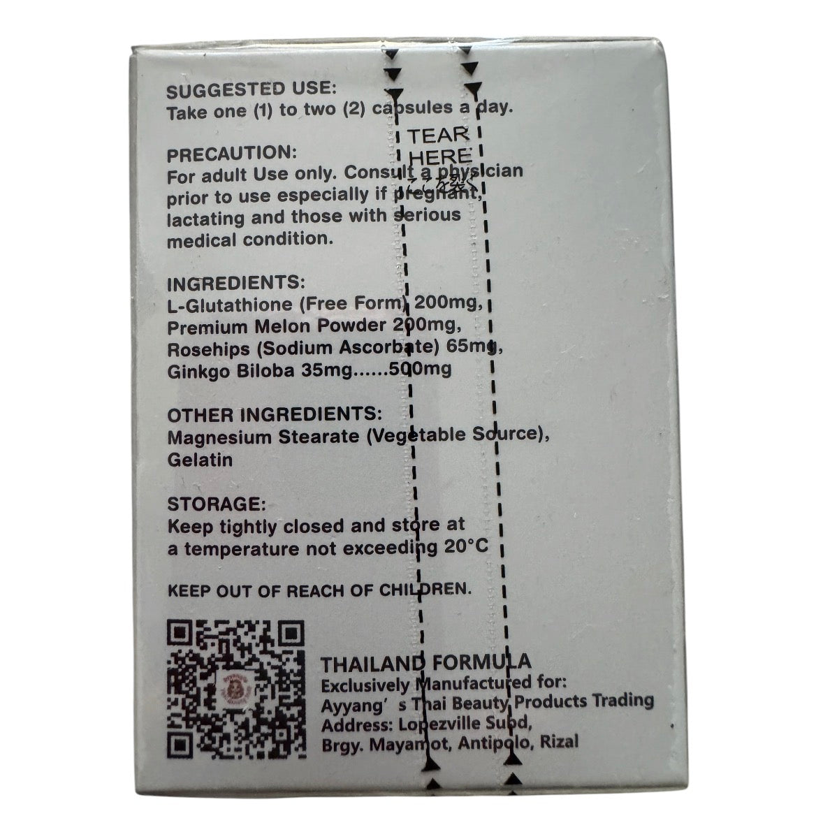 Gluta Melony Advanced White L-Glutathione 60 Capsules