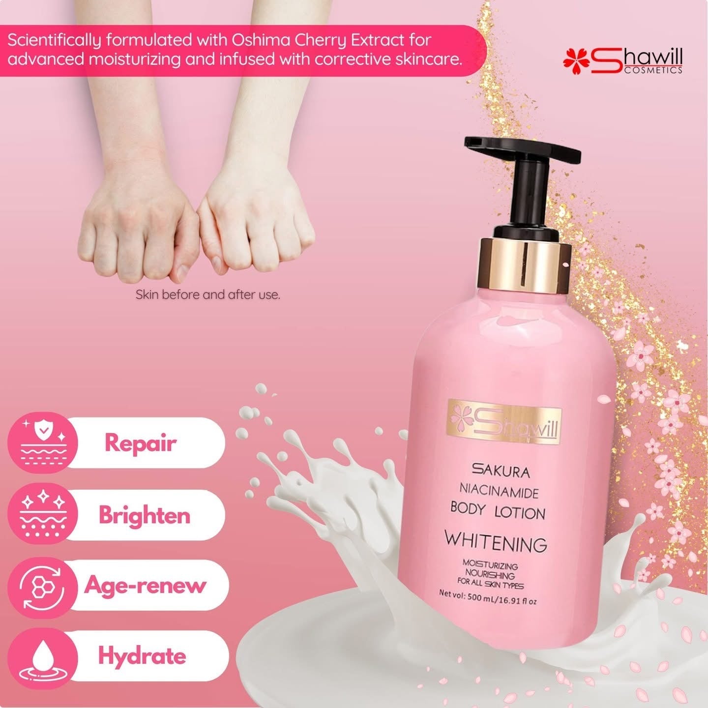 SHAWILL - Sakura Niacinamide Body Lotion