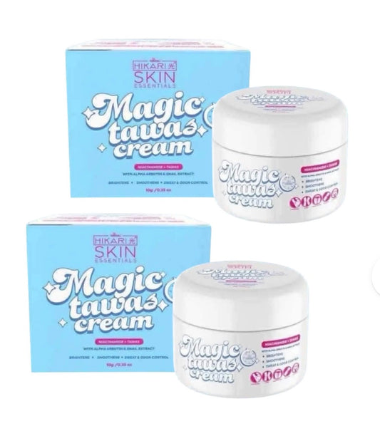 2 Jars Hikari Skin Essentials Magic Tawas Cream 10g – For Underarms, Knees, Elbows & Inner Thighs