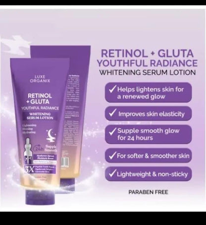Luxe Organix - Retinol + Gluta Whitening Serum Lotion 350ML