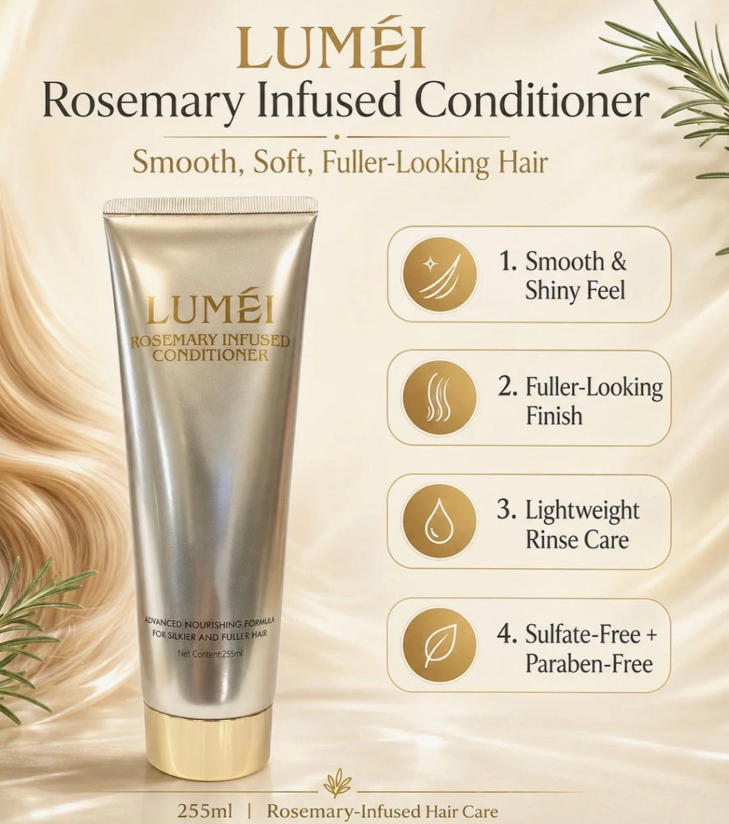 LUMÉI Rosemary Infused Shampoo & Conditioner, 255ml