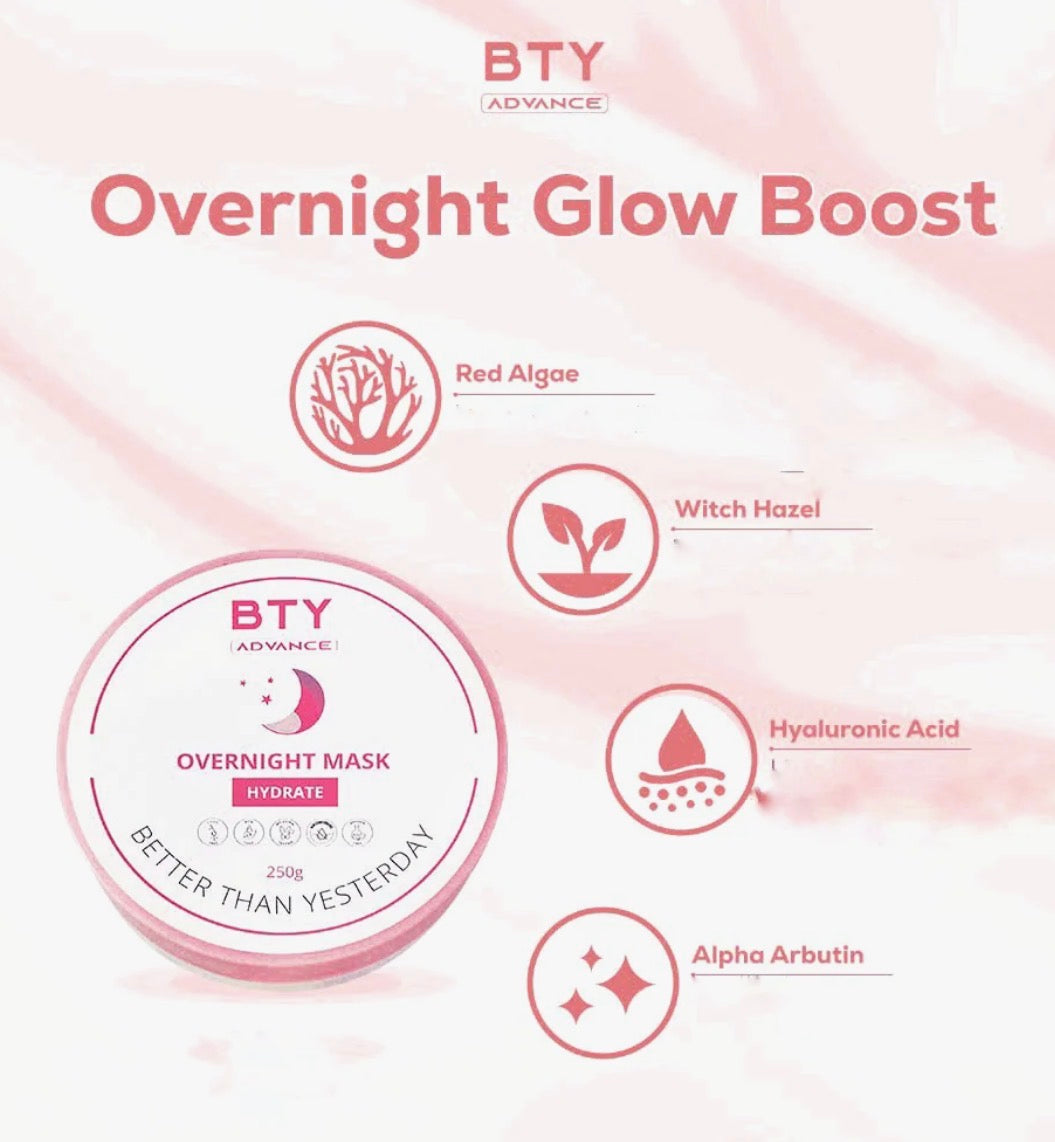 BTY Advance Overnight Mask - Hydrating Skin Repair Formula (250g)