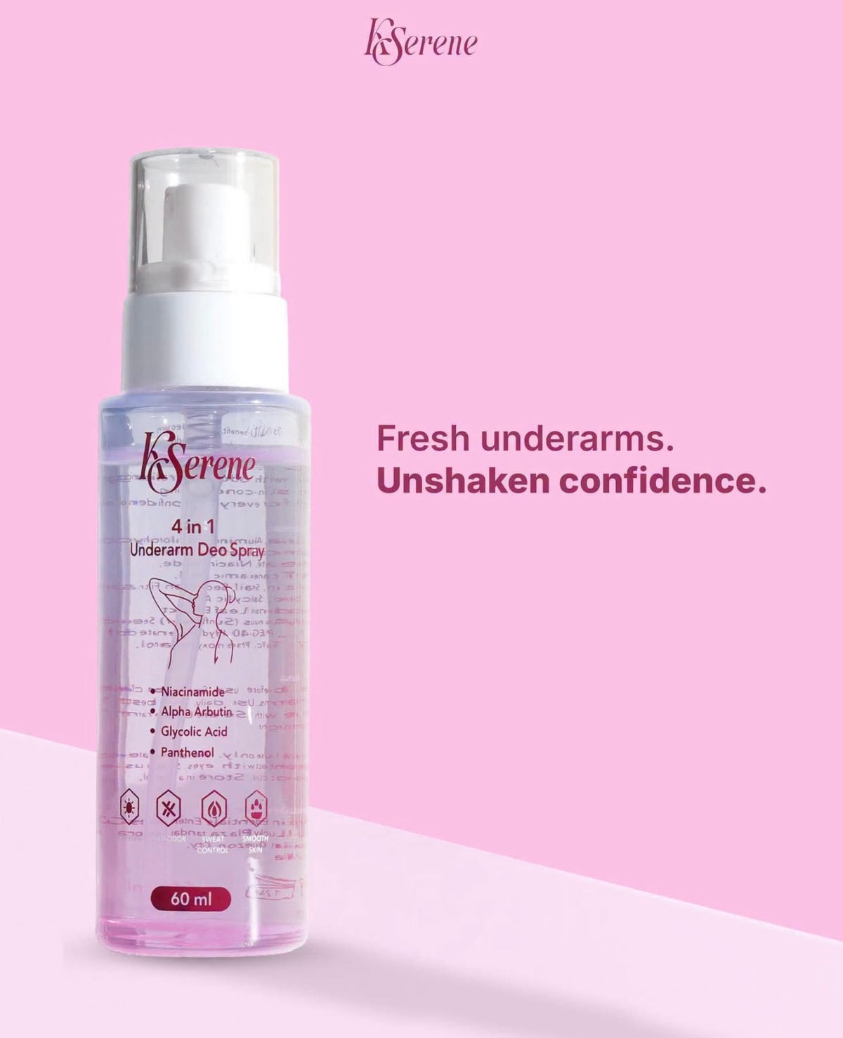KSerene 4-in-1 Underarm Deo Spray 60ml