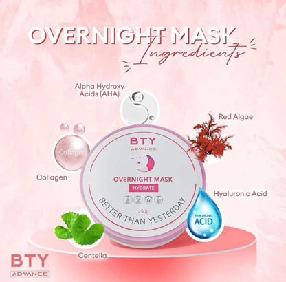 BTY Advance Overnight Mask - Hydrating Skin Repair Formula (250g)