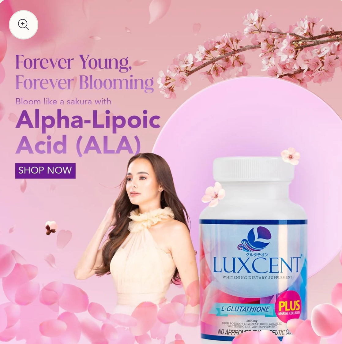 Luxcent Glutathione Plus Capsules with Marine Collagen - 1800mg