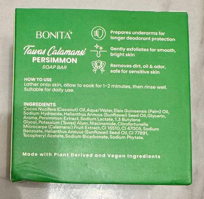 Bonita Tawas Calamansi Persimmon body and face bar 80g