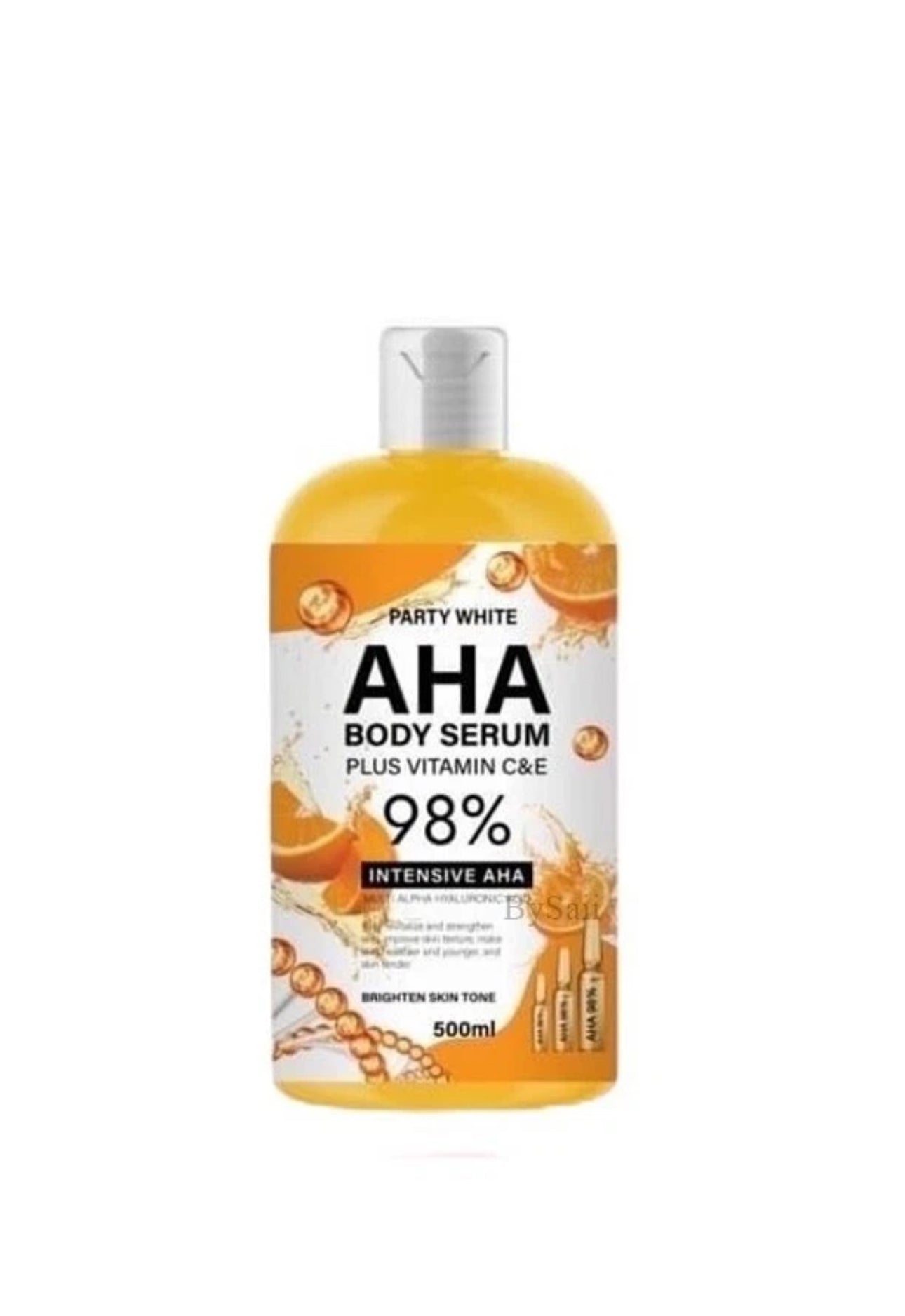 Party White AHA body serum tomato