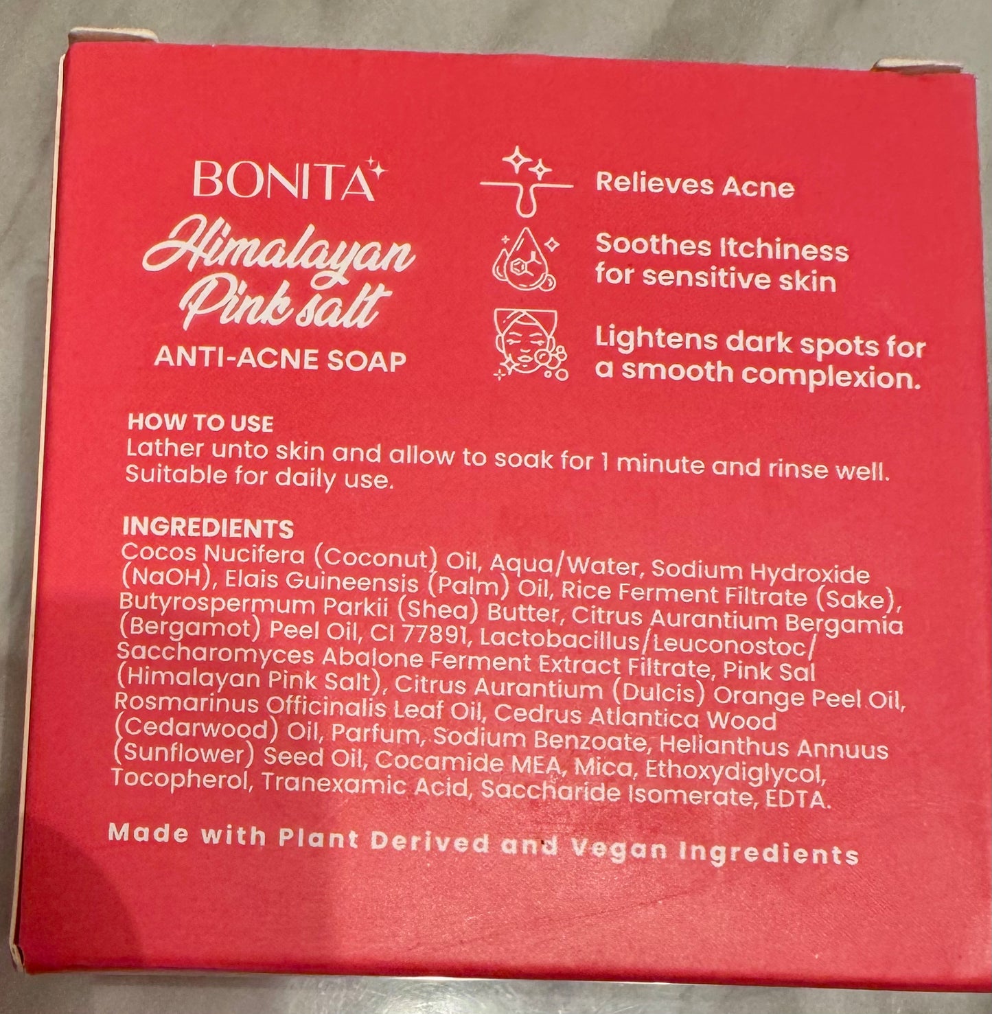 Bonita Himalayan Pink Salt face & body soap 80g