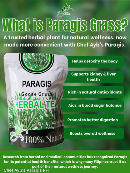 Paragis (Goose Grass) Herbal Tea - 100% Natural, Caffeine-Free Herbal Drink - 2g Sachets, 10 Count