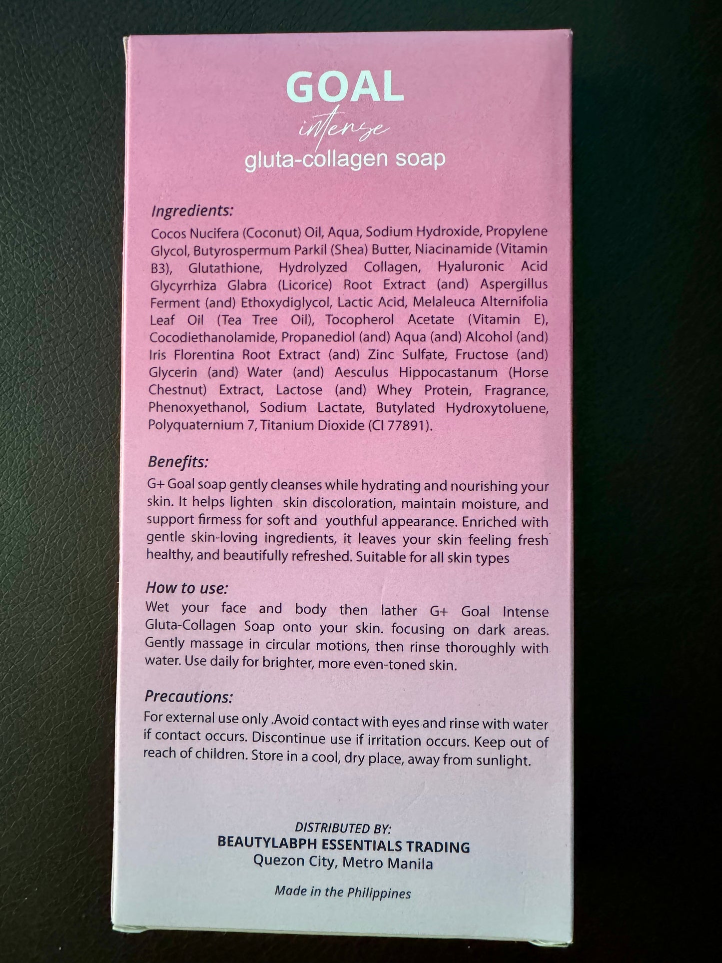 Beautylab Goal Intensive Gluta-Collagen Soap (100gx 3 bars)