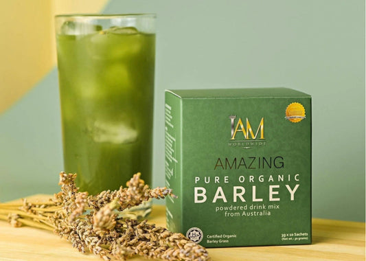 IAM BARLEY- Amazing Pure Organic Barley - Powdered Drink Mix From Australia | 3g x 10 sachets