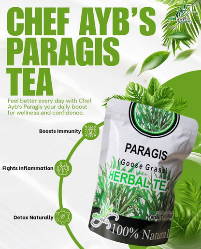 Paragis (Goose Grass) Herbal Tea - 100% Natural, Caffeine-Free Herbal Drink - 2g Sachets, 10 Count