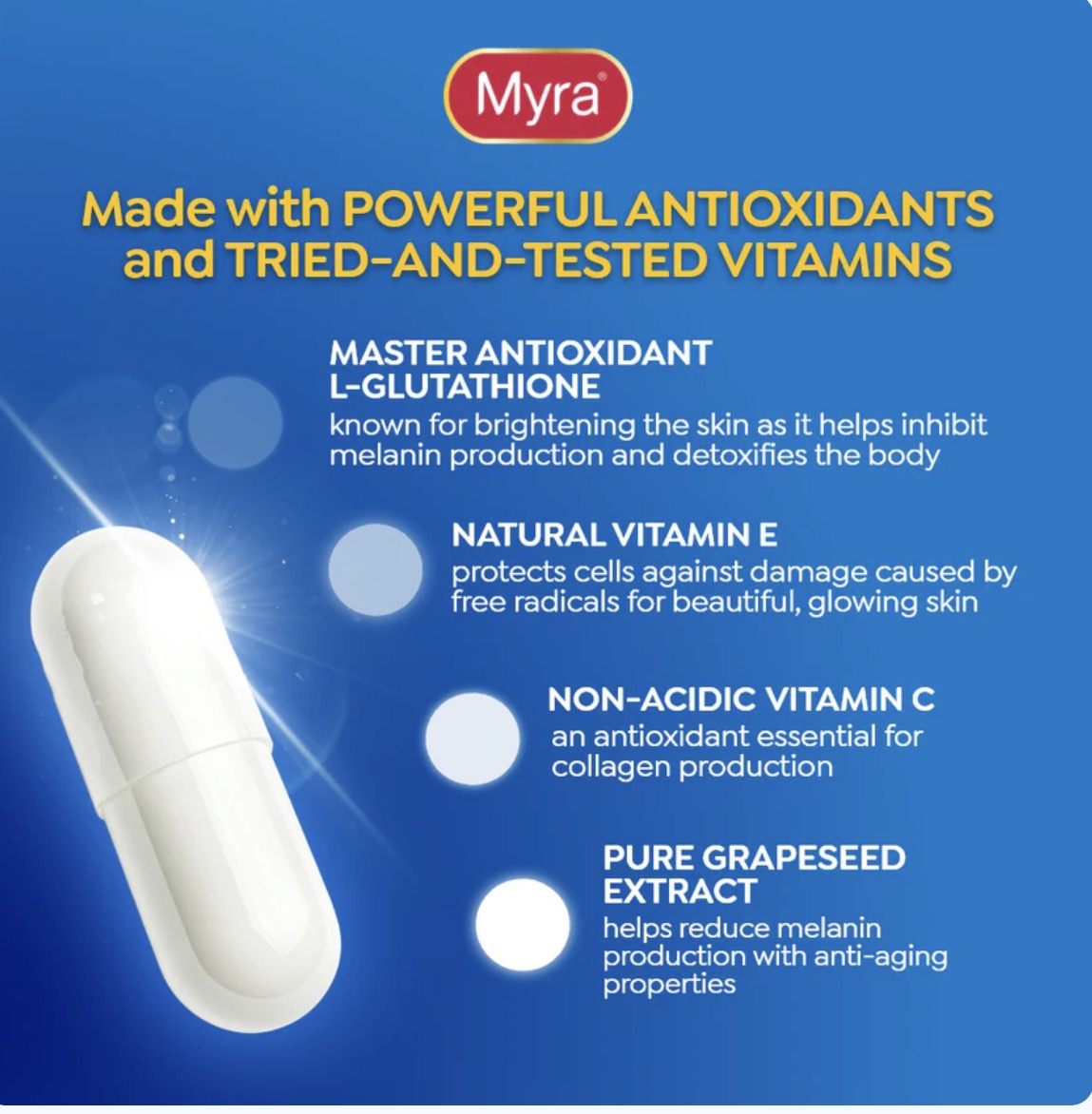 Myra Glow Radiance White 30 caps