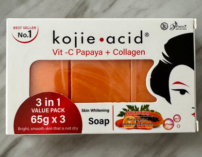 Kojie acid 3 in 1 value pack soap by Perfect Skin Lady White