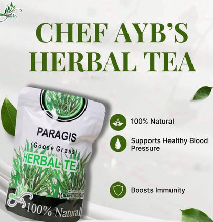 Paragis (Goose Grass) Herbal Tea - 100% Natural, Caffeine-Free Herbal Drink - 2g Sachets, 10 Count