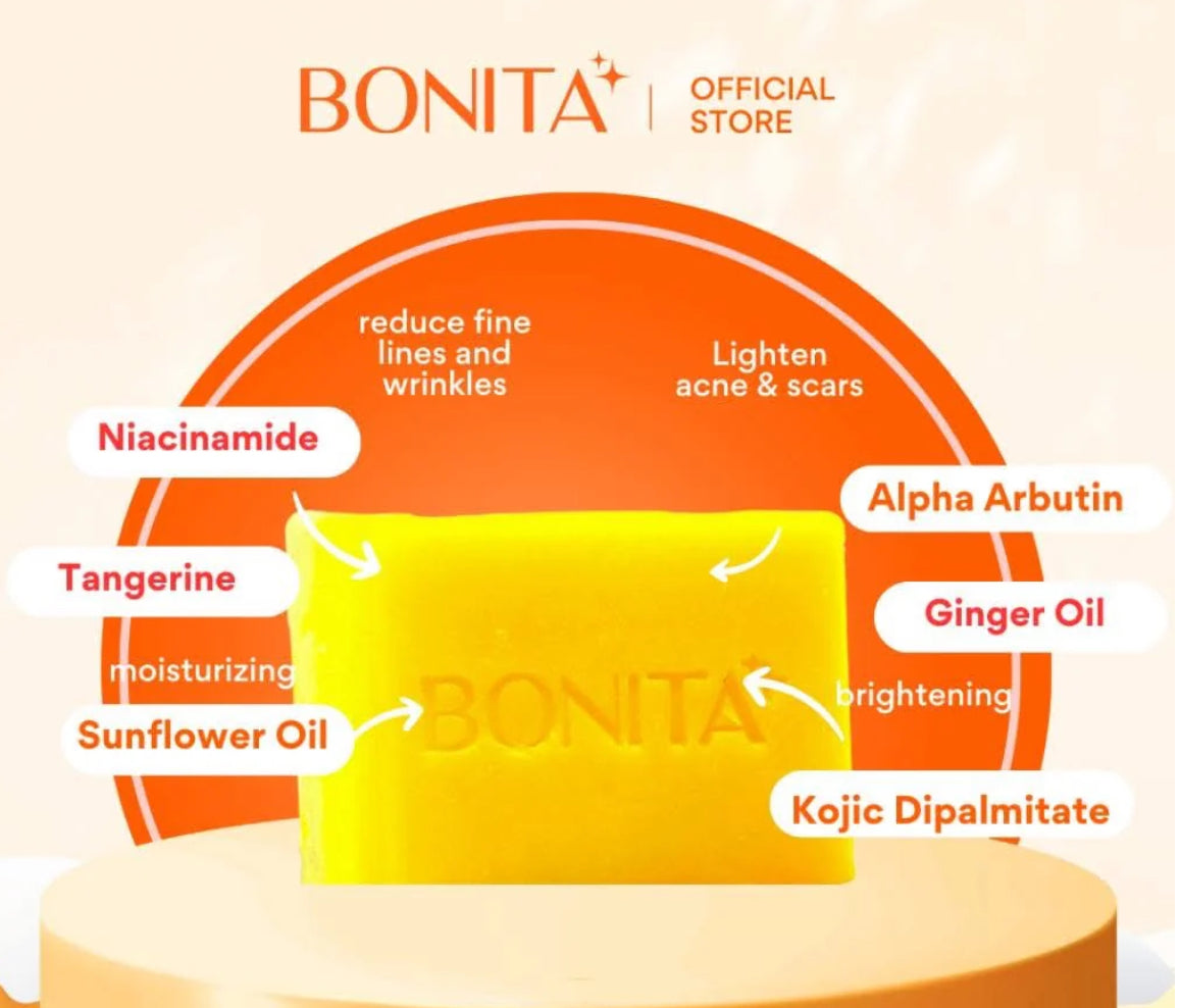 Bonita Sunflower Niacinamide Mineral Soap Bar for body and face 80g