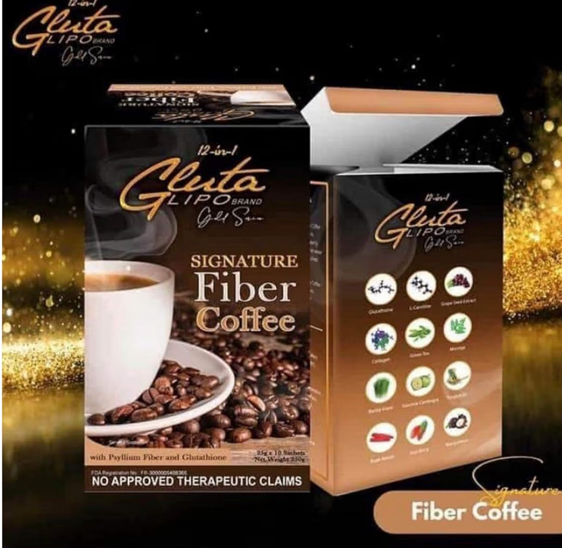 Gluta lipo Signature Fiber Coffee