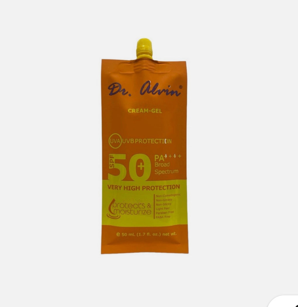 Dr. Alvin Whitening Sunscreen Cream-Gel SPF 50 PA++++, 50g