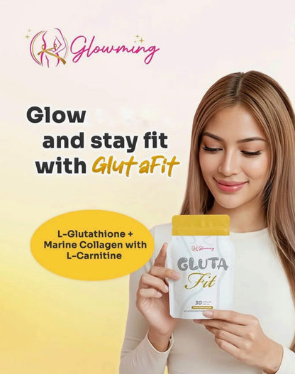 Cris Cosmetics Glowming GLUTA Fit 1000 mg – Advanced Glutathione & Collagen Supplement with Vitamin C, NAC, CoQ10 & L-Carnitine – Supports Radiant Skin, Energy & Overall Wellness – 30 Capsules