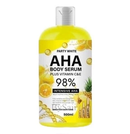 Party White AHA body serum tomato