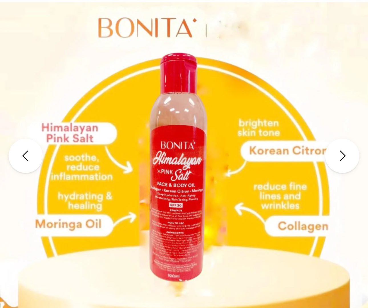 Bonita Himalayan Pink Salt face and body oil
