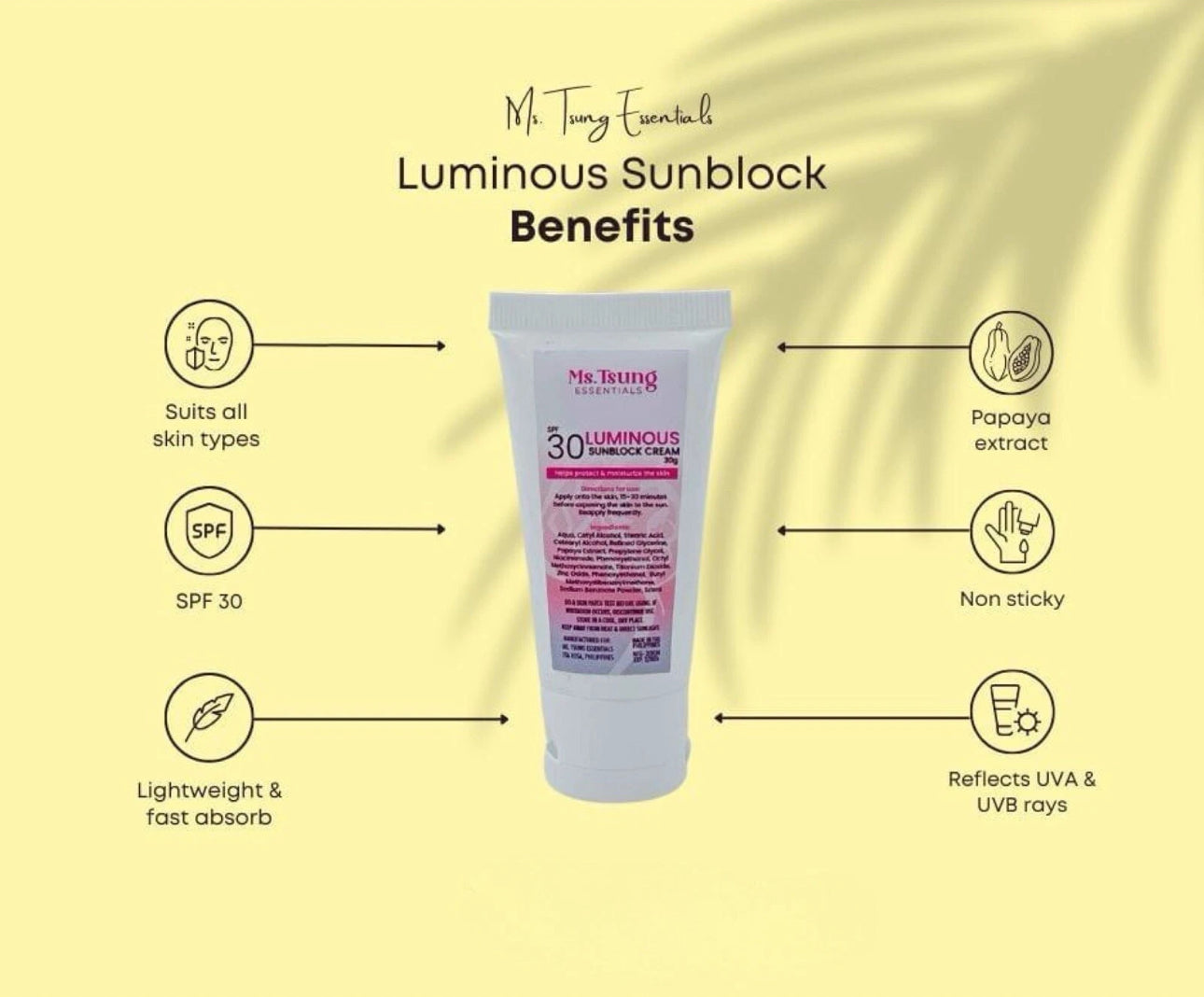 Ms Tsung sunblock 30spf 30g