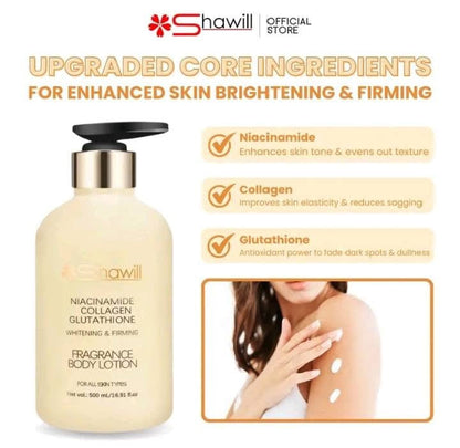 SHAWILL- Niacinamide Collagen & Glutathione Whitening Body Lotion