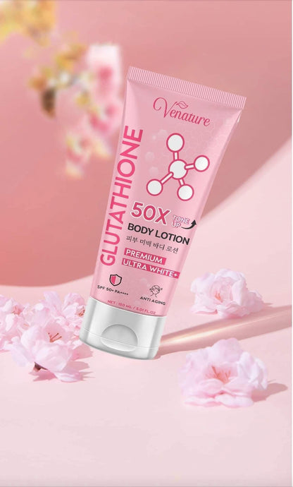 Venature - Glutathione 50X  Whitening Body Lotion Premium Ultra white 150ml
