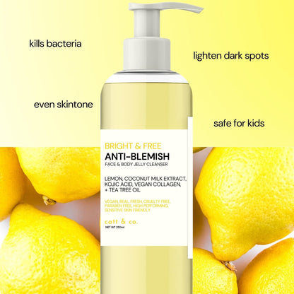 Catt & co. Bright & Free Anti-Blemish Face & Body Jelly Cleanser 250ML