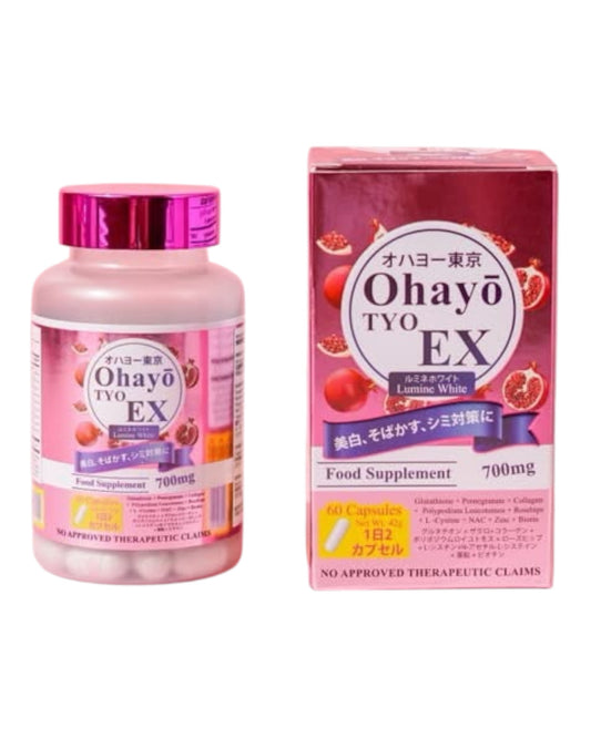 OHAYO TYO EX LUMINE WHITE GLUTATHIONE 60 Capsules