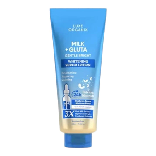LUXE ORGANIX MILK+GLUTA WHITENING SERUM LOTION 350ML