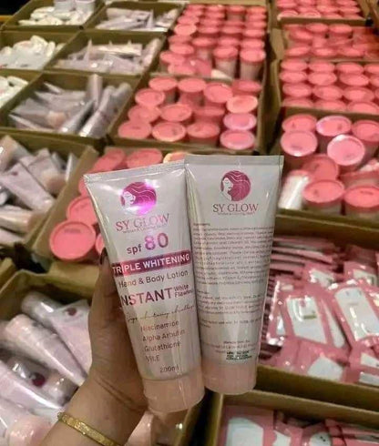 SY-GLOW TRIPLE WHITENING HAND & BODY LOTION W/SPF80 INSTANT WHITE FLAWLESS 200ML