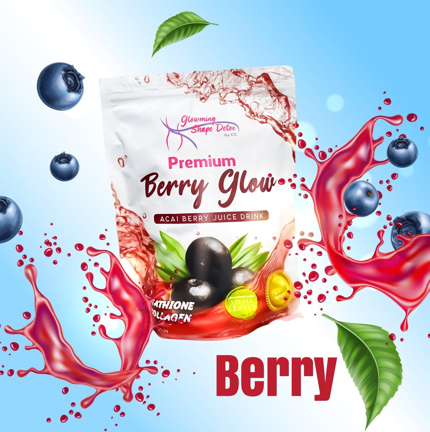 Cris Cosmetics Glowming Shape Detox -Premium Berry Glow 10 x 20g