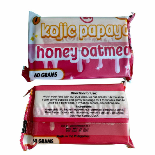 G21- Kojic Papaya & Honey Oatmeal Duo Soap - 60grams