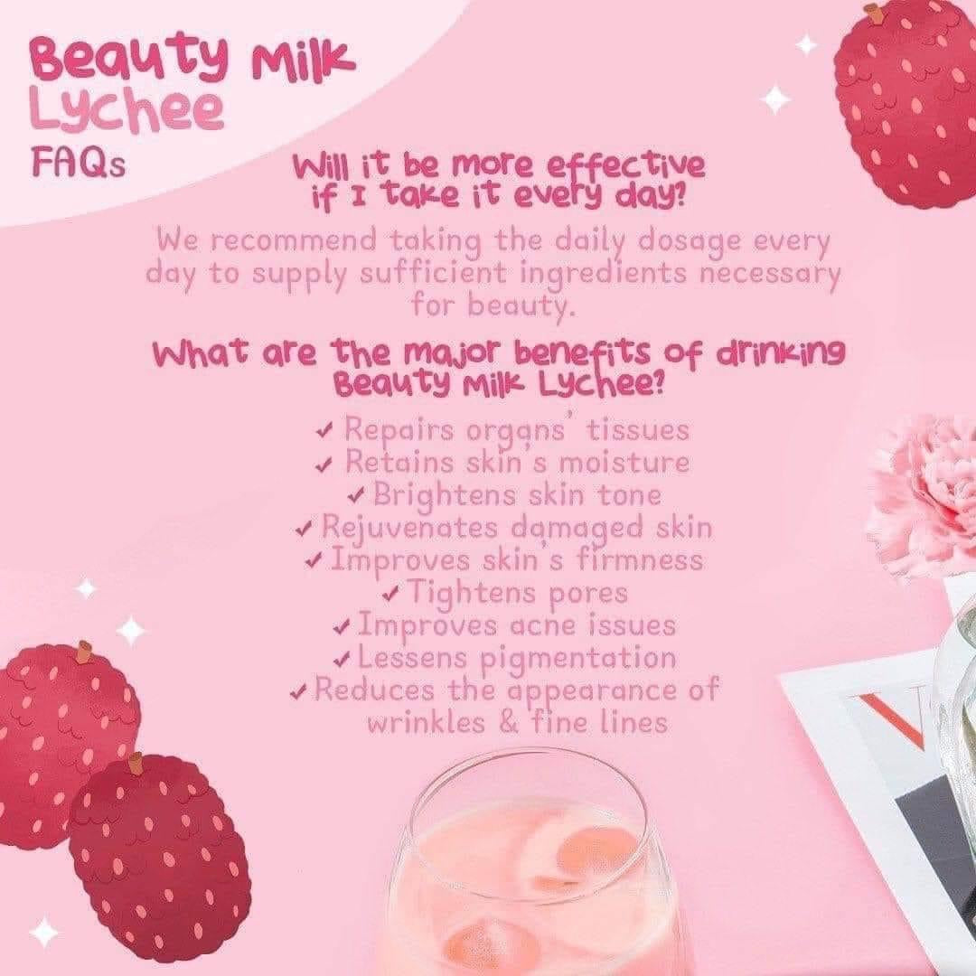Dear face Beauty Milk Premium Japanese Lychee Swiss Stemcell Drink 50.000mg