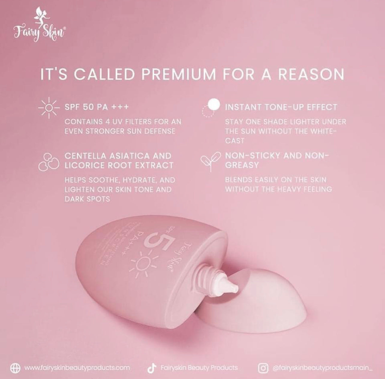 Premium Brightening SUNSCREEN SPF50 PA+++ -50G