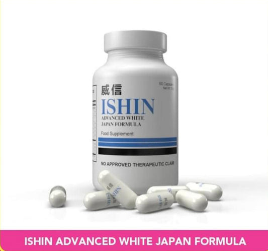 ISHIN GLUTATHIONE  ADVANCED WHITE JAPAN FORMULA 60CAPS/BTL - Shop Essential Skin Care Products online | Natural Organic skin care products | ROSYSKIN ESSENTIALS LLC