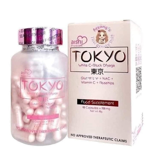 Aishi- TOKYO White | Block Dfyage | Glutathione 60caaps