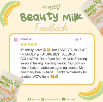 Dear face Beauty Milk Premium Japanese Melon Collagen Drink 50.000mg