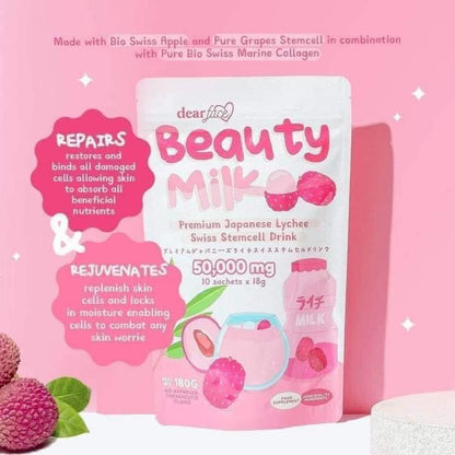 Dear face Beauty Milk Premium Japanese Lychee Swiss Stemcell Drink 50.000mg