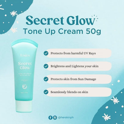 Herskin Secret Glow Tone-up Cream with SPF30- 50g