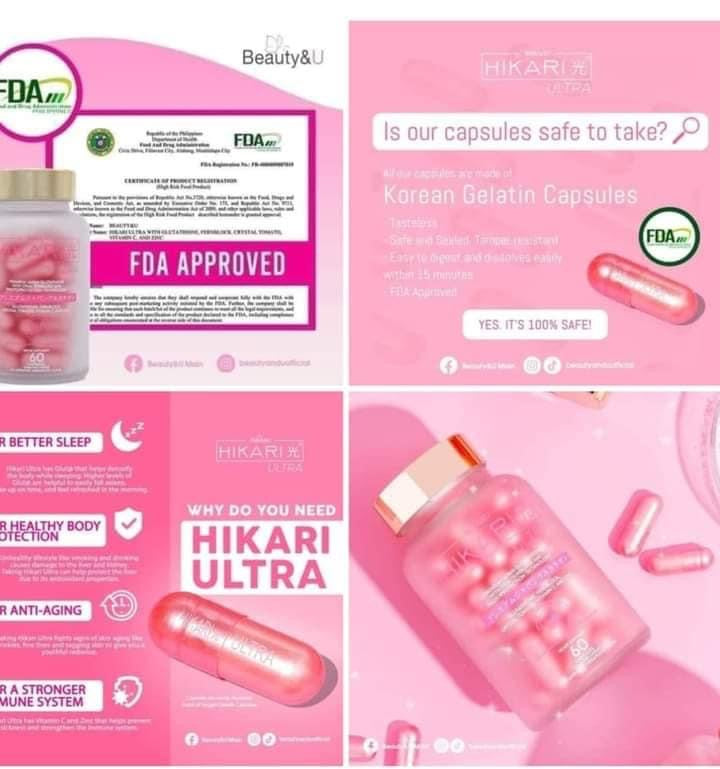 Hikari ULTRA Glutathione Capsul | Premium Japan Glutathione with Oral Sunblock Technology - 60 caps