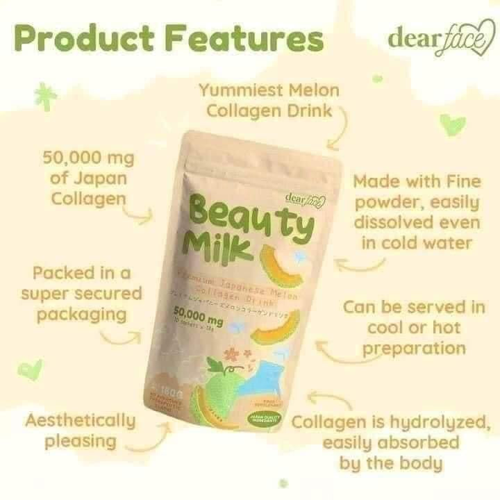Dear face Beauty Milk Premium Japanese Melon Collagen Drink 50.000mg