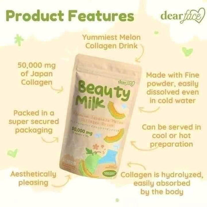 Dear face Beauty Milk Premium Japanese Melon Collagen Drink 50.000mg