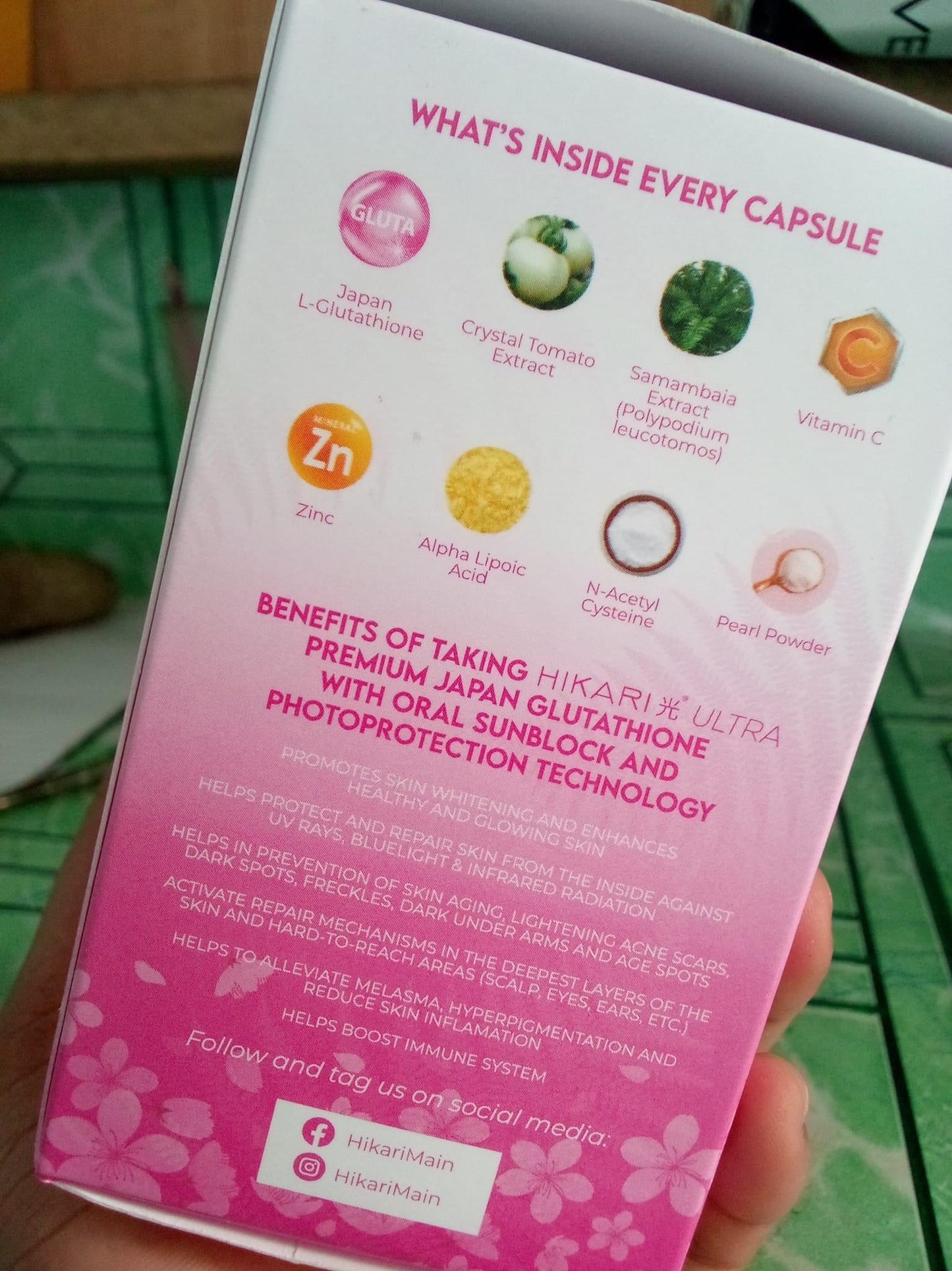 Hikari ULTRA Glutathione Capsul | Premium Japan Glutathione with Oral Sunblock Technology - 60 caps